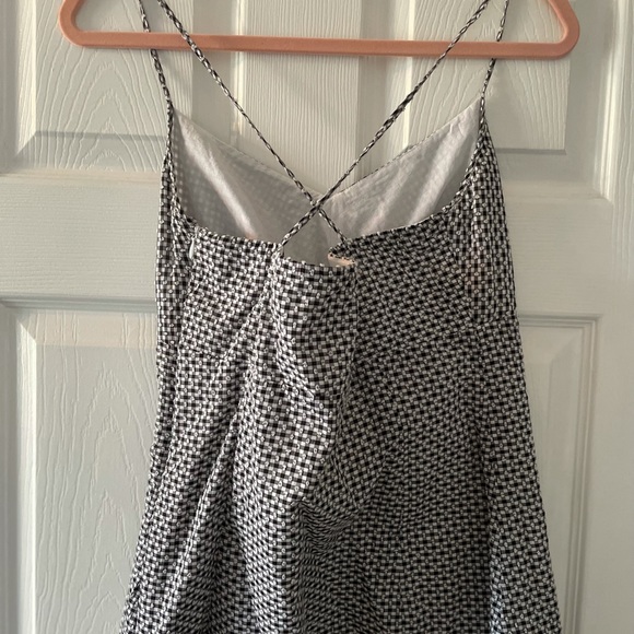 Ann Taylor cross strap gingham style top - Picture 2 of 4